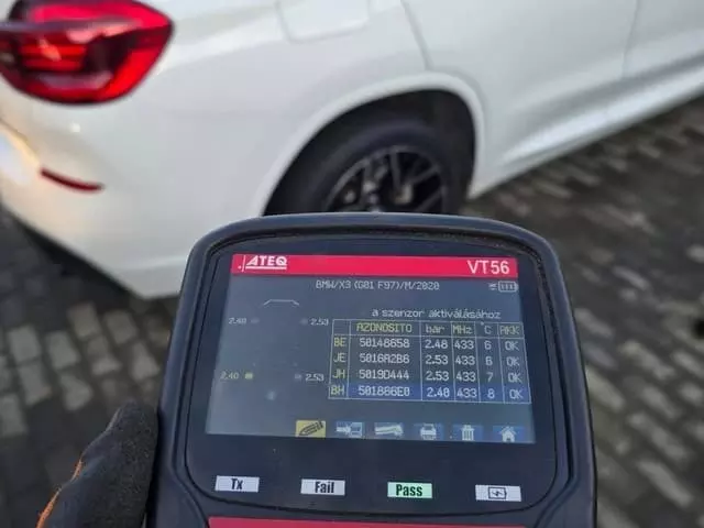 TPMS szenzor programozás modern diagnosztikai műszerrel